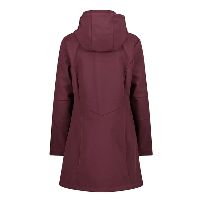 Jakna Cmp Woman Parka Zip Hood Burgundy