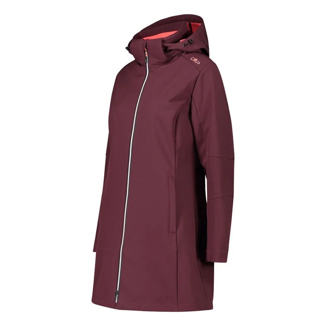 Jakna Cmp Woman Parka Zip Hood Burgundy