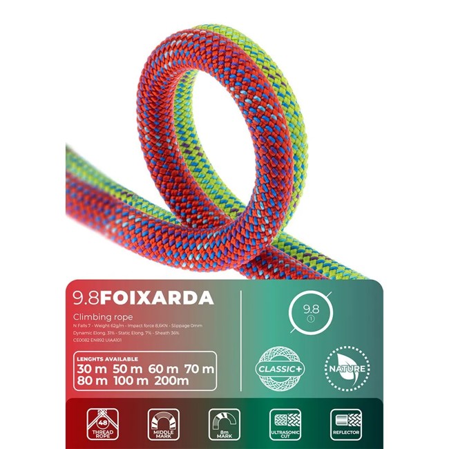 Corda fixe 9,8 FOIXARDA Red, 50m