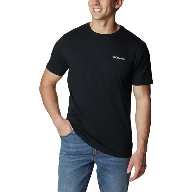 Majica s kratkimi rokavi columbia BARTON SPRINGS GRAPHIC TEE BLACK