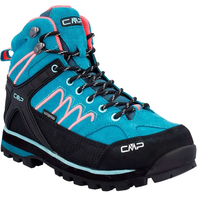 Støvler cmp MID WMN SHOE WP TEAL-RED FLUO