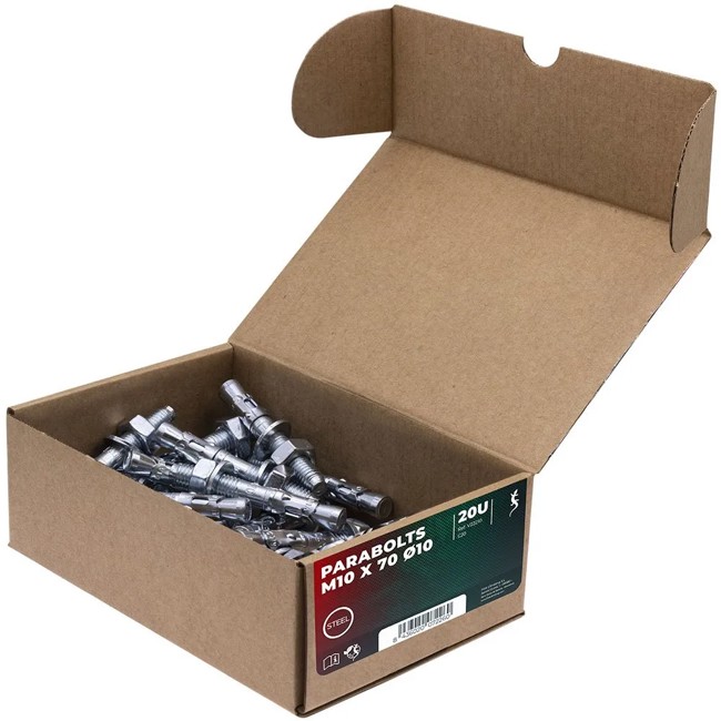 Parabolt fixe Caja M10x70mm 20 unidades