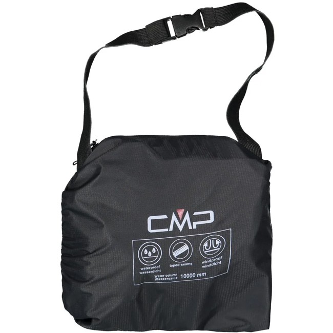 Nohavice cmp PANT RAIN FULL LENGHT SIDE ZIPS nero