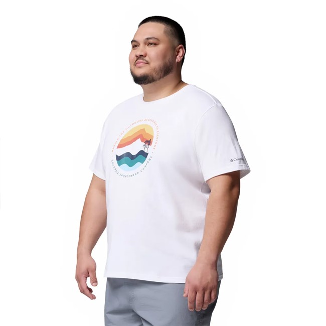 T-shirt columbia LAKE GRAPHIC TEE II White, Circular