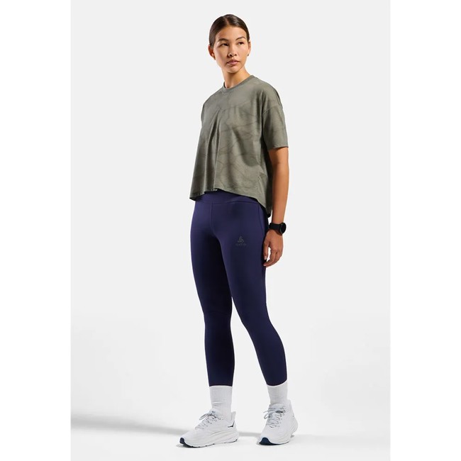 Odlo T-shirt Crew Ss Active 365 Nat Blend Print Vetiv