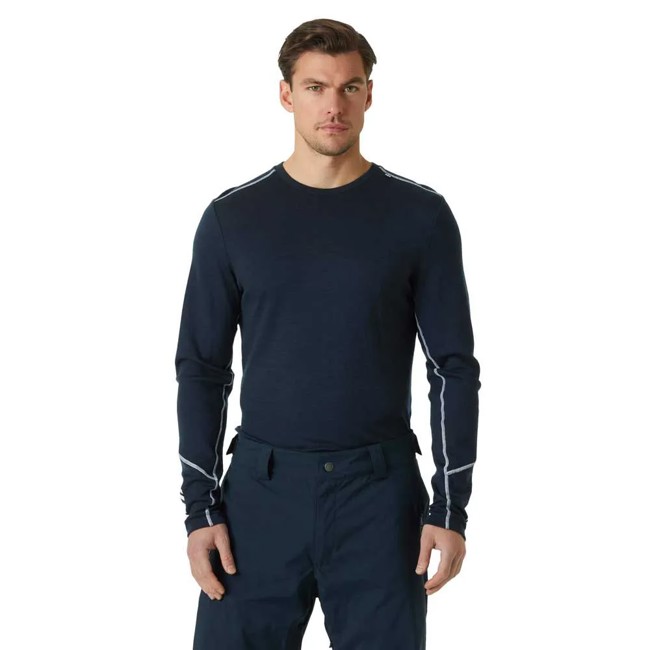 Maglietta helly hansen LIFA MERINO MIDWEIGHT CREW Navy