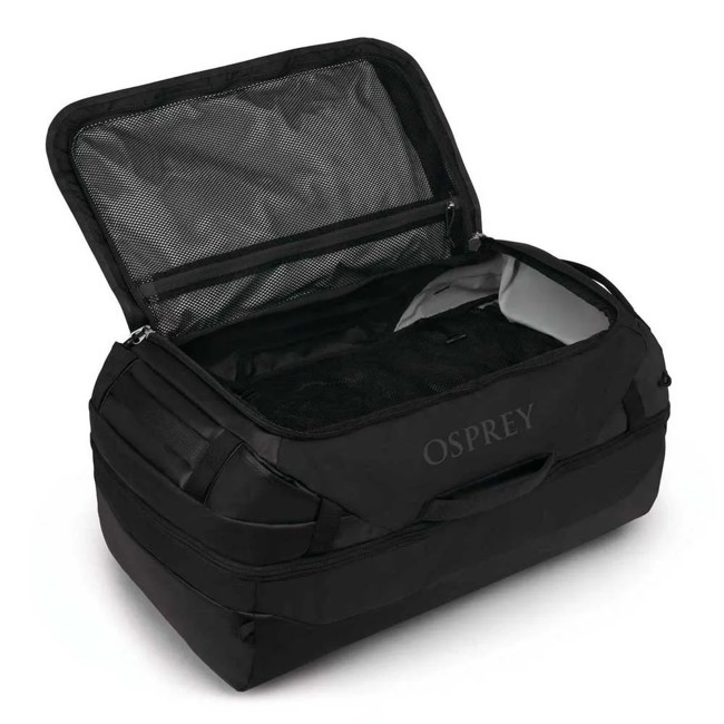 Beutel osprey TRANSPORTER SQUFFEL 70 Raven Black/Black