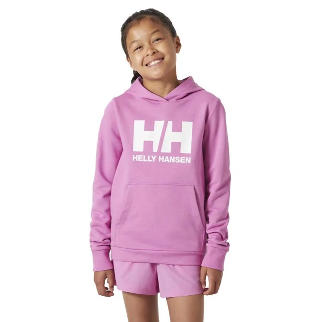 Pulóver helly hansen JR LOGO HOODIE 2.0 Meta Pink