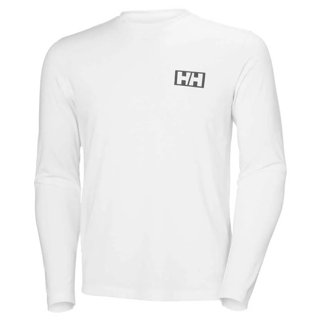 Marškinėliai Helly Hansen Skog Graphic Ls Tee White