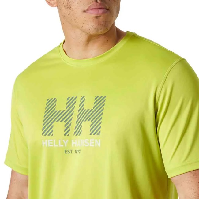 T-paita helly hansen TECH GRAPHIC T-SHIRT 2.0 Cyber Lime