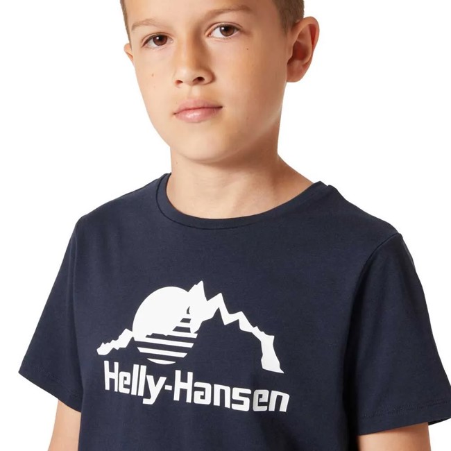 Tričko helly hansen GRAPHIC T-SHIRT Navy