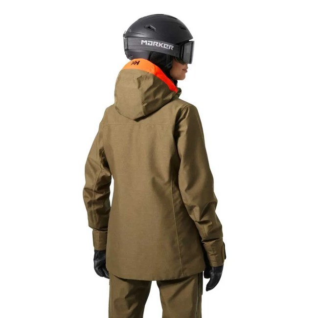 Helly Hansen Jacket W Powderqueen 3.0 Sepia