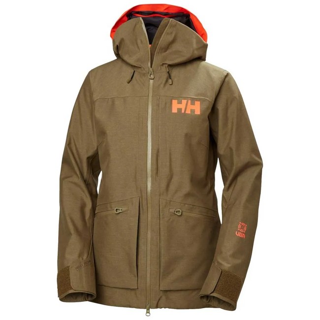 Helly Hansen Jacket W Powderqueen 3.0 Sepia