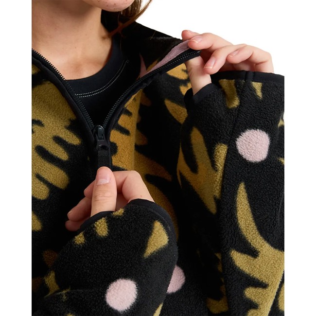 Camisola Com Capuz Roxy Moonrising Fennel Seed Big Flower