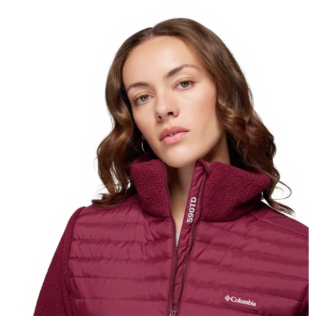 Chaqueta Columbia Peak Hybrid Jkt Rich Wine