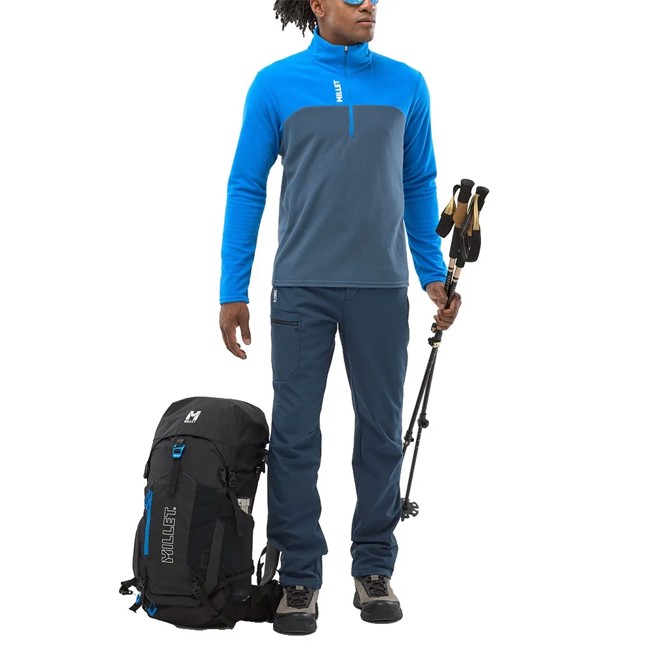 Fleece Millet Ubic Lightgrid Po M Icon Blue/dark Denim