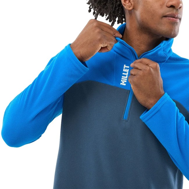 Fleece Millet Ubic Lightgrid Po M Icon Blue/dark Denim