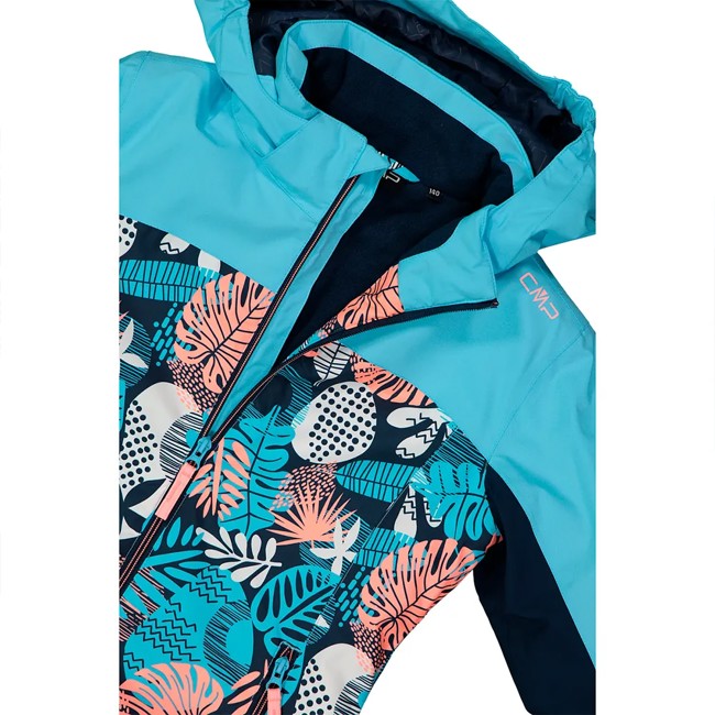 Cmp Jacket Kid Jacket Snaps Hood Topaziobl