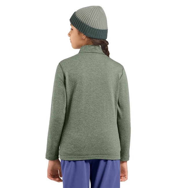 Polar Odlo Mid Layer 1/2 Zip Grid Fleece Kids Shado