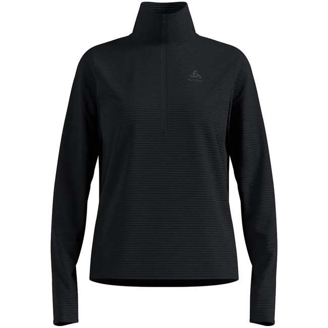 Odlo Polar Fleece Mid Layer 1/2 Zip Essential Thermal Blac