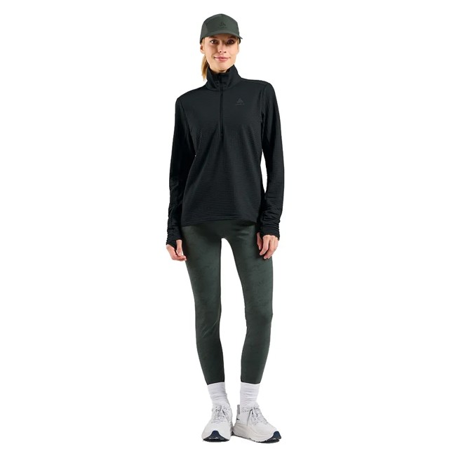 Odlo Polar Fleece Mid Layer 1/2 Zip Essential Thermal Blac