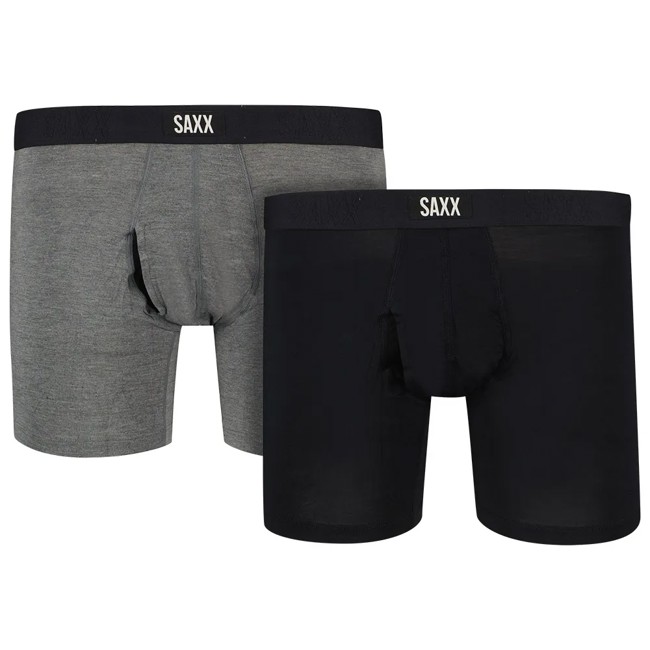 Boksininkų šortai saxx XTRA BOXER BRIEF FLY 2PK Black/Dark