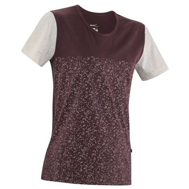 Maglietta edelrid HIGHBALL T-SHIRT V Dark Plum