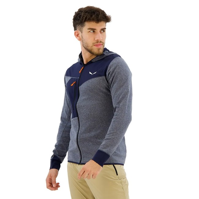 Camisola com capuz salewa PUEZ 2 DRY M L/S HOOD FZ