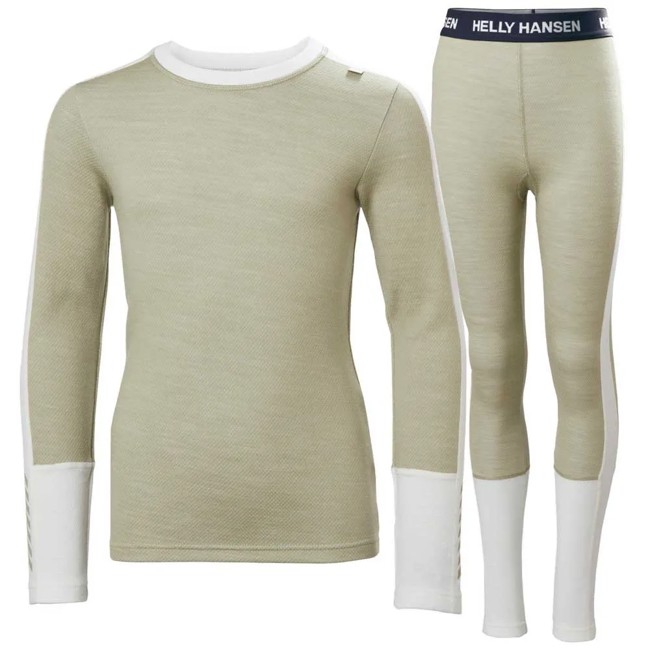 Eendelig Pak Helly Hansen Jr Lifa Merino Midweight Set Light Lav