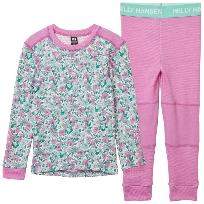 Opakowanie Helly Hansen K Graphic Lifa Merino Set Meta Pink Aop