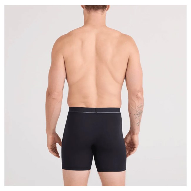 Saxx Boxer Essential Cotton Boxer Brief Fly Black