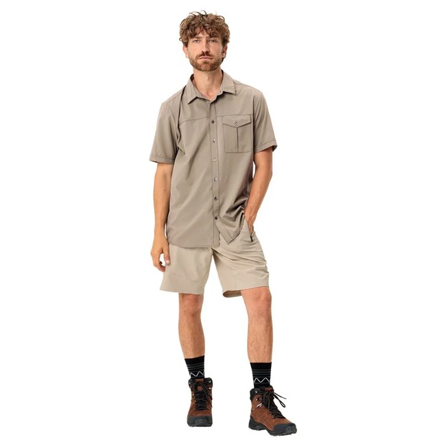 Majica s kratkimi rokavi vaude ROSEMOOR SHIRT II Linen Uni
