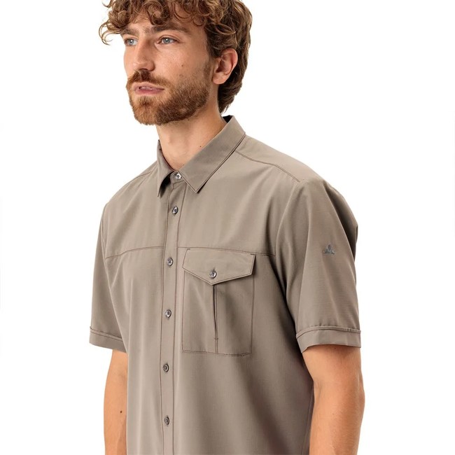 Majica s kratkimi rokavi vaude ROSEMOOR SHIRT II Linen Uni