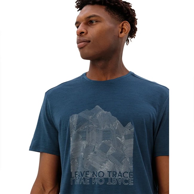 Camiseta Vaude Tekoa Wool T-shirt Dark Sea/white