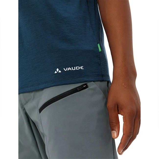 Camiseta Vaude Tekoa Wool T-shirt Dark Sea/white