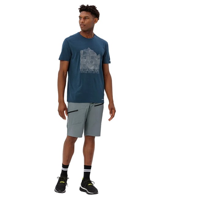 Camiseta Vaude Tekoa Wool T-shirt Dark Sea/white