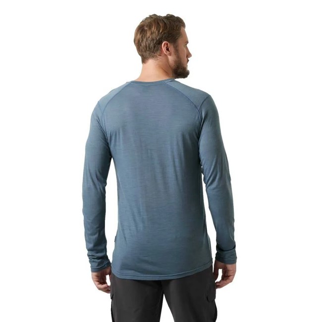 Helly Hansen T-shirt Durawool Ls Henley Navy