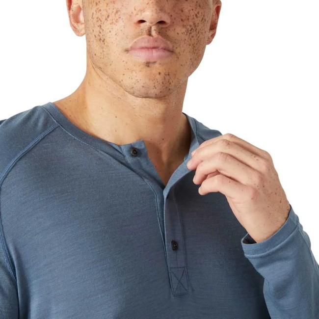 Helly Hansen T-shirt Durawool Ls Henley Navy