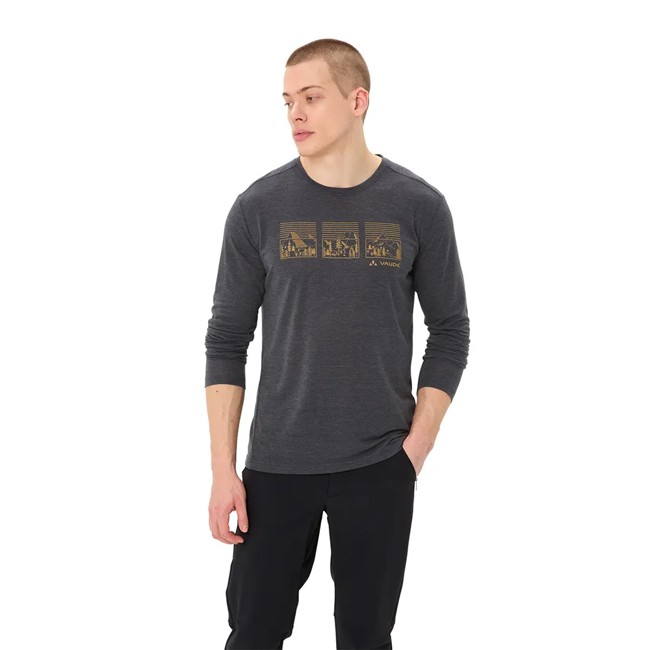 Camiseta Vaude Rosemoor Ls T-shirt Iii Black/savanna