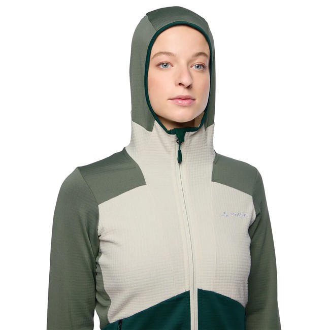 Fleece Vaude Monviso Hooded Grid Fleece Jkt Deep Po