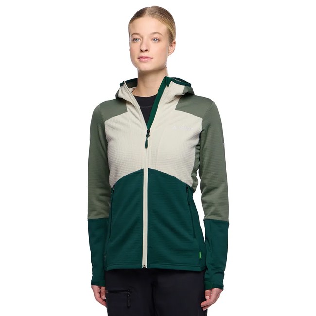 Fleece Vaude Monviso Hooded Grid Fleece Jkt Deep Po