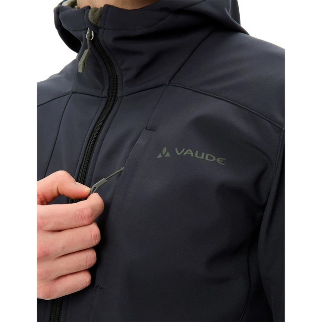 Casaco Vaude Cyclone Hooded Jkt Black/khaki
