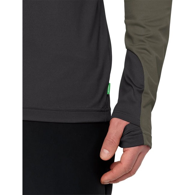 T-paita Vaude Livigno Halfzip Ii Black/khaki