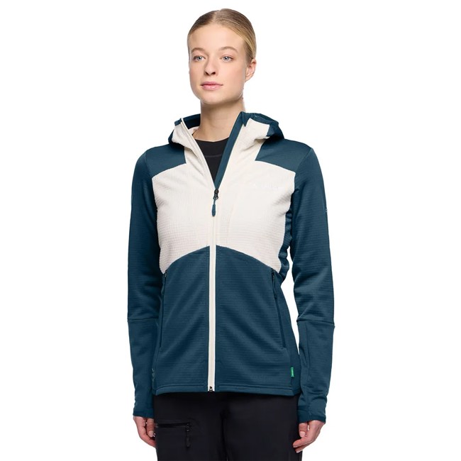 Fleece Vaude Monviso Hooded Grid Fleece Jkt Dark Se