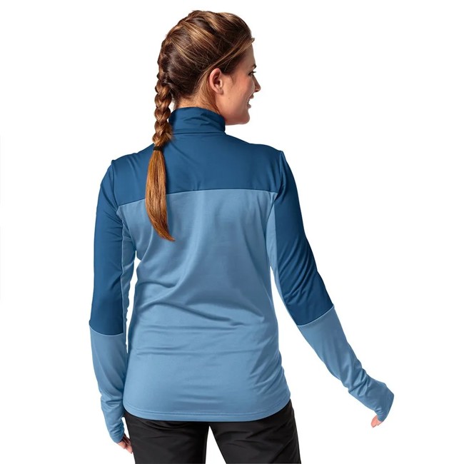 Camiseta Vaude Livigno Halfzip Ii Pastel Blue