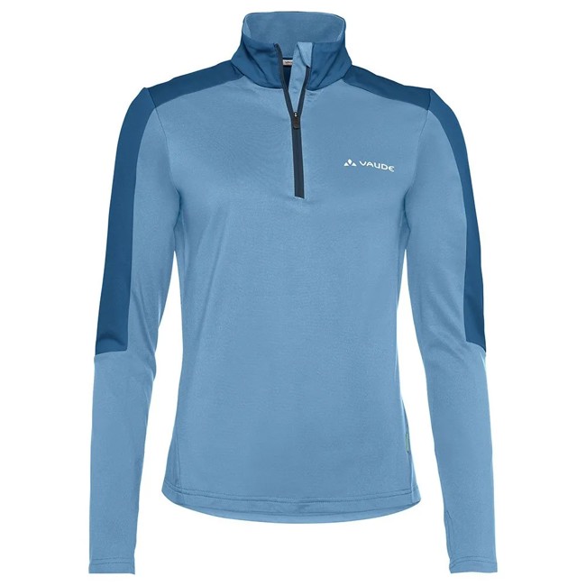 Camiseta Vaude Livigno Halfzip Ii Pastel Blue