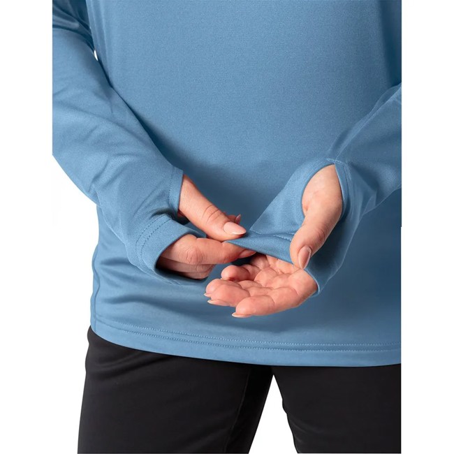 Camiseta Vaude Livigno Halfzip Ii Pastel Blue