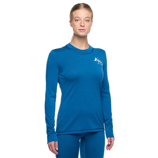 T-shirt Vaude Monviso Wool Ls T-shirt Ii Shore Blue