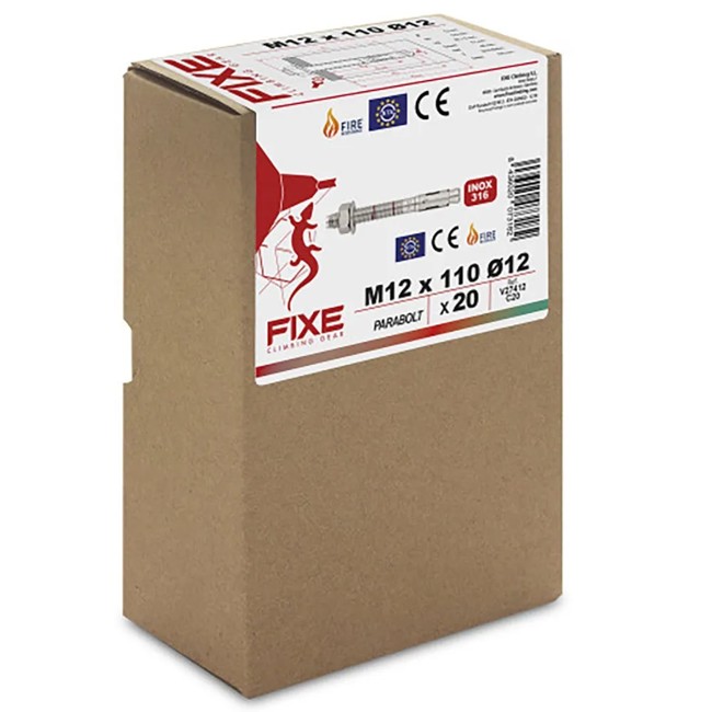 Parabolt Fixe 316l M12x110mm Pack 20uni.
