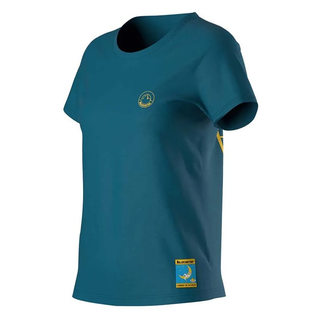 T-shirt La Sportiva Climbing On The Moon W Turchese/